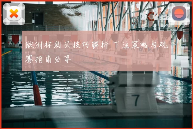 欧洲杯购买技巧解析 下注策略与观赛指南分享